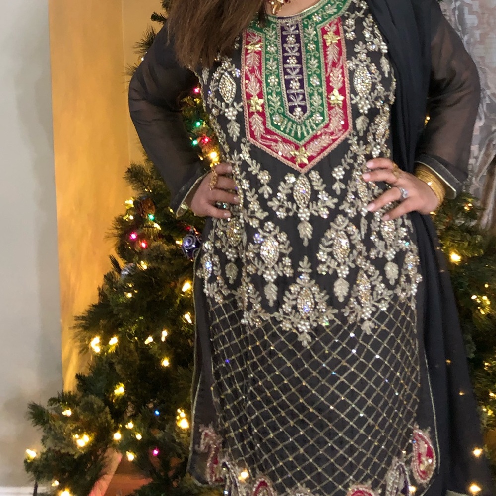 Grey Pakistani Suit 3 PIECES